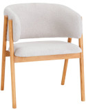 Chaise de salle à manger scandinave beige en orme 52x61x81 cm Remaa