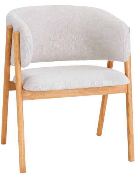 Chaise de salle à manger scandinave beige en orme 52x61x81 cm Remaa  - 1