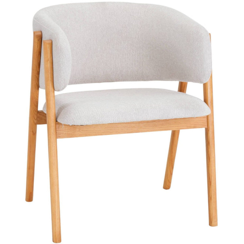 Chaise de salle à manger scandinave beige en orme 52x61x81 cm Remaa  - 1