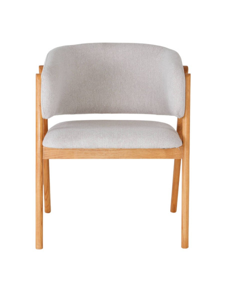 Chaise de salle à manger scandinave beige en orme 52x61x81 cm Remaa  - 2