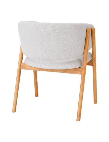 Chaise de salle à manger scandinave beige en orme 52x61x81 cm Remaa  - 4