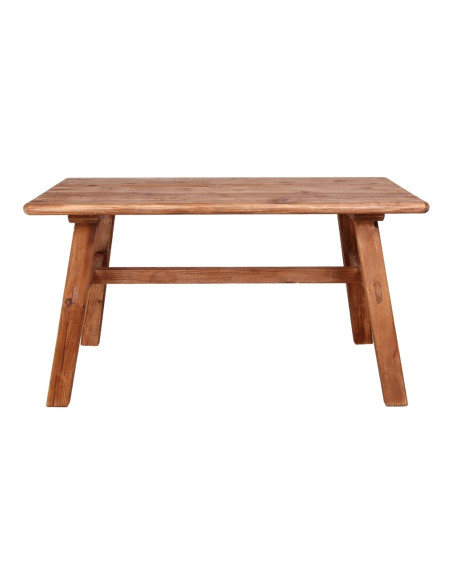 Table à manger en pin recyclé naturel 140x75x75 cm Narea  - 3