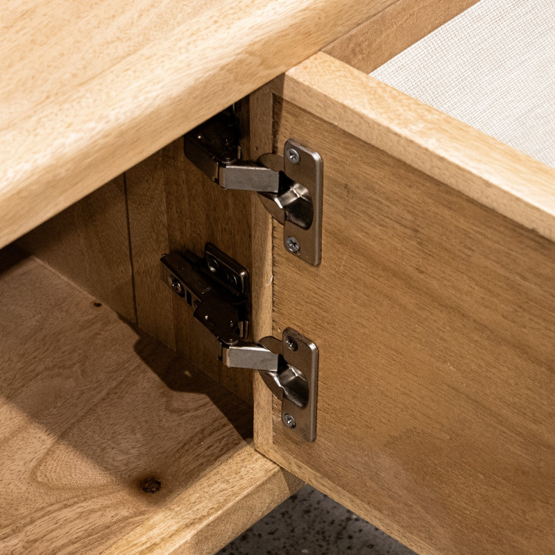 Meuble TV manguier bambou 4 portes 175x40x50 cm Magol  - 6