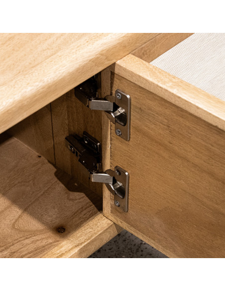 Meuble TV manguier bambou 4 portes 175x40x50 cm Magol  - 6