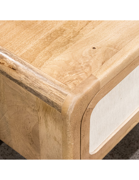 Meuble TV manguier bambou 4 portes 175x40x50 cm Magol  - 8