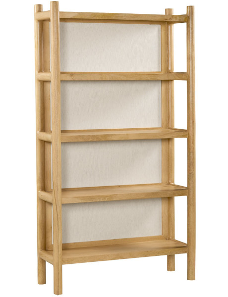 Bibliothèque 5 étagères manguier bambou 100x35x180 cm Magol  - 1