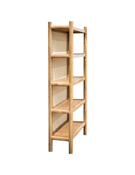 Bibliothèque 5 étagères manguier bambou 100x35x180 cm Magol  - 4