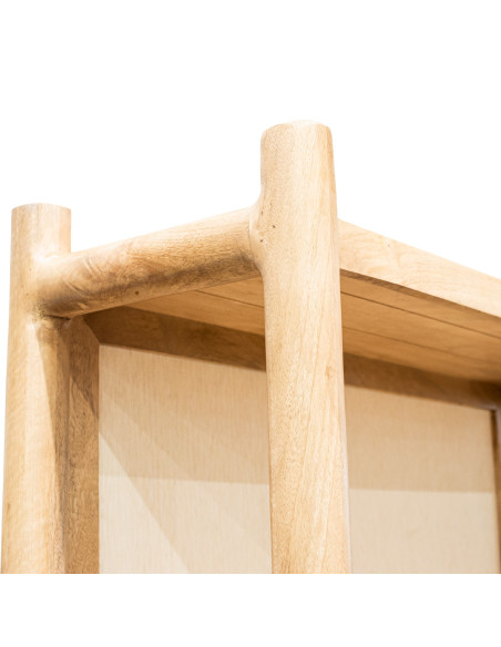 Bibliothèque 5 étagères manguier bambou 100x35x180 cm Magol  - 7