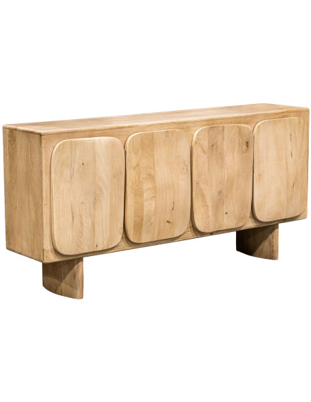 Buffet 4 portes manguier design organique 166x40x80 cm Dasis  - 1