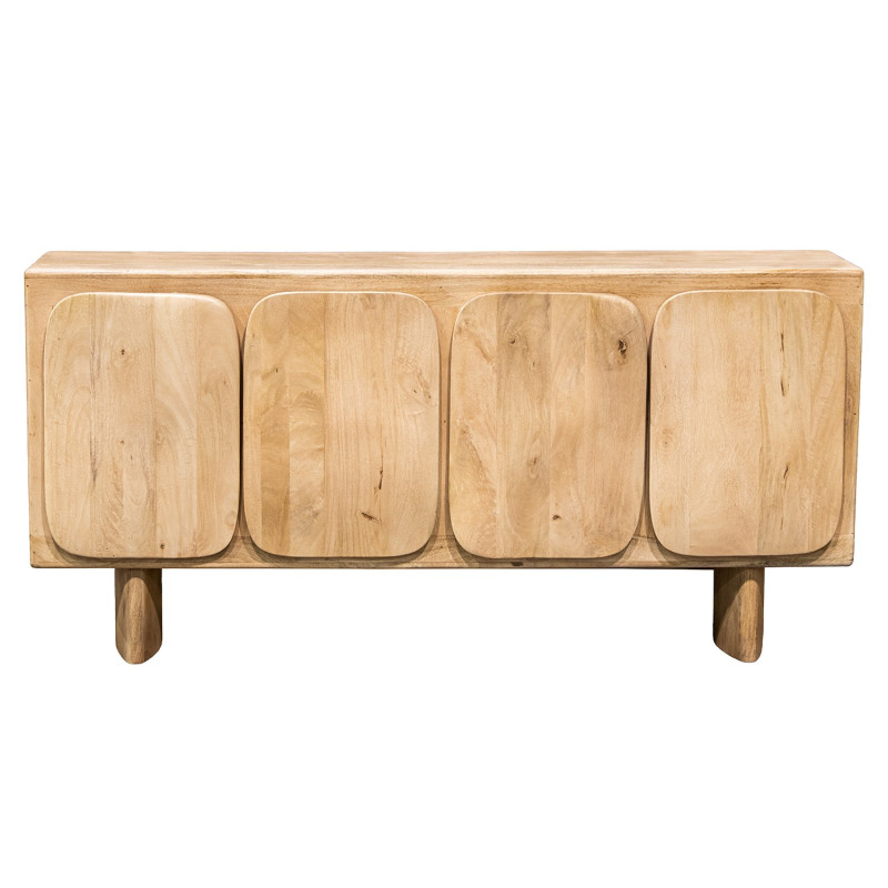 Buffet 4 portes manguier design organique 166x40x80 cm Dasis  - 3