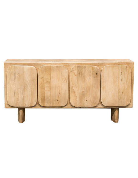 Buffet 4 portes manguier design organique 166x40x80 cm Dasis  - 3