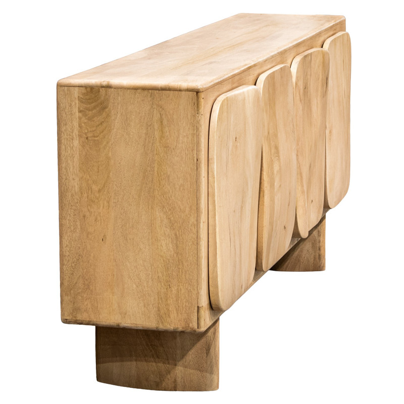 Buffet 4 portes manguier design organique 166x40x80 cm Dasis  - 5