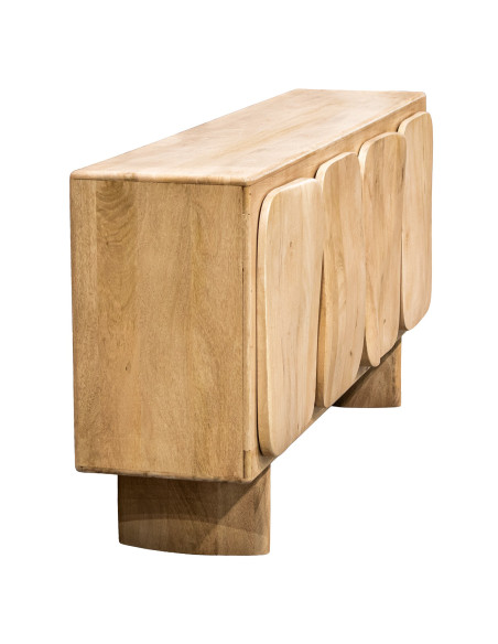 Buffet 4 portes manguier design organique 166x40x80 cm Dasis  - 5