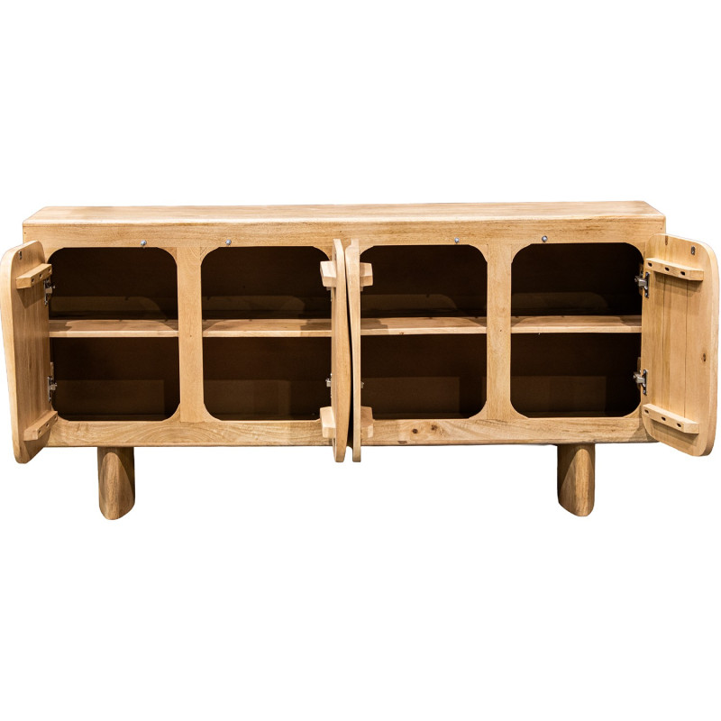 Buffet 4 portes manguier design organique 166x40x80 cm Dasis  - 4
