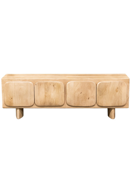 Meuble TV 4 portes bois de manguier 166x40x55 cm Dasis  - 3