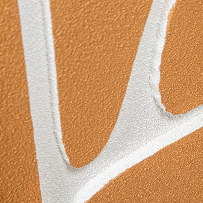 Tableau abstrait mid-century orange terracotta sur toile 80x100 cm Nomue  - 3