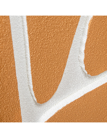 Tableau abstrait mid-century orange terracotta sur toile 80x100 cm Nomue  - 3