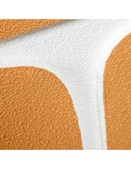 Tableau abstrait mid-century orange terracotta sur toile 80x100 cm Nomue  - 5