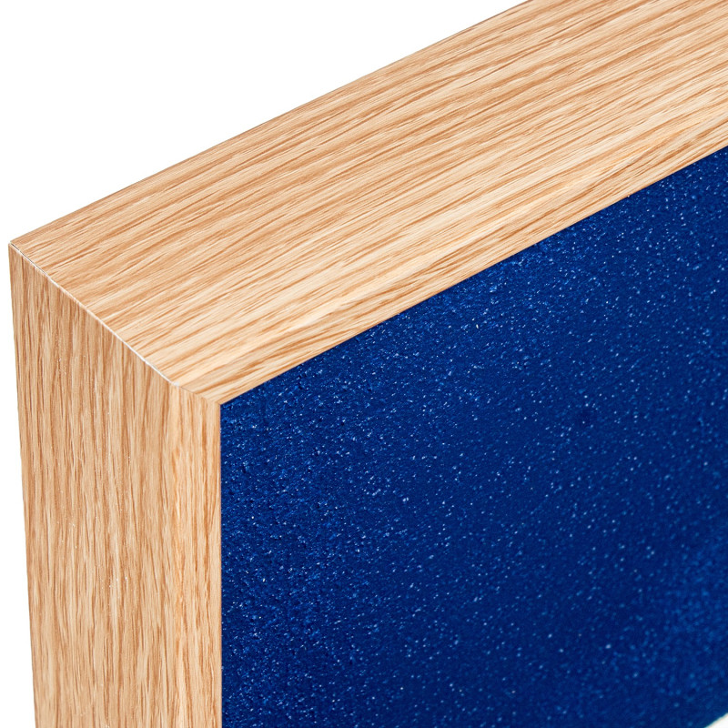 Tableau abstrait mid-century bleu marine sur toile 80x100 cm Nomue  - 3