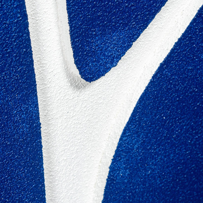 Tableau abstrait mid-century bleu marine sur toile 80x100 cm Nomue  - 7