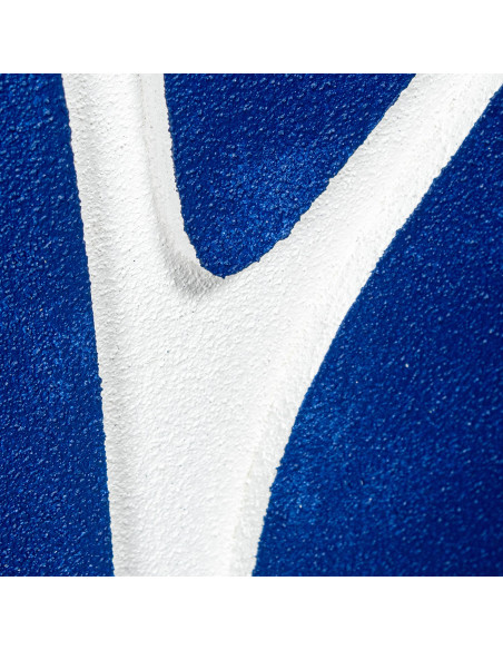 Tableau abstrait mid-century bleu marine sur toile 80x100 cm Nomue  - 7