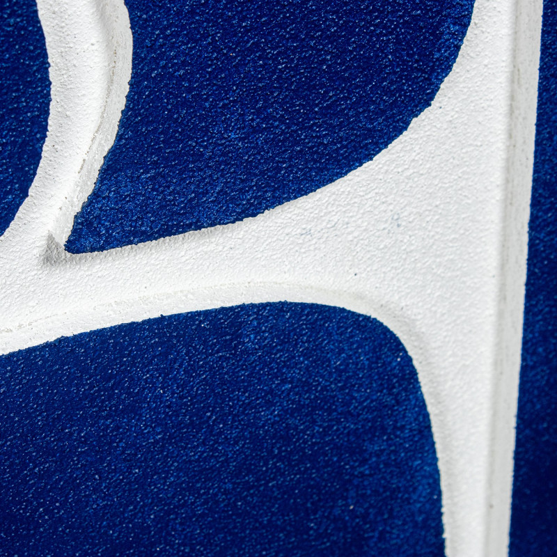 Tableau abstrait mid-century bleu marine sur toile 80x100 cm Nomue  - 8
