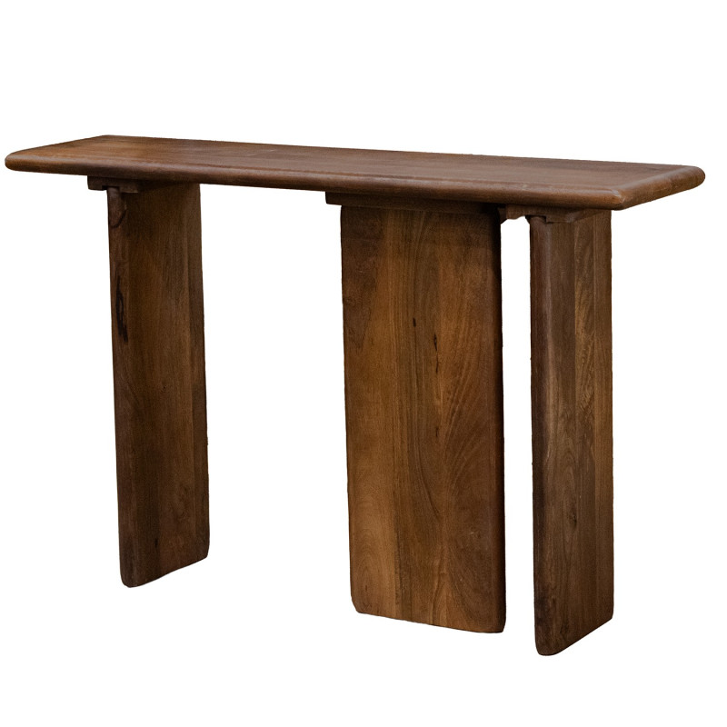 Console en bois de manguier brun 120x30x76 cm Memor  - 3