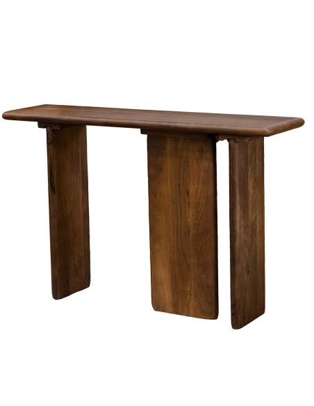Console en bois de manguier brun 120x30x76 cm Memor  - 3