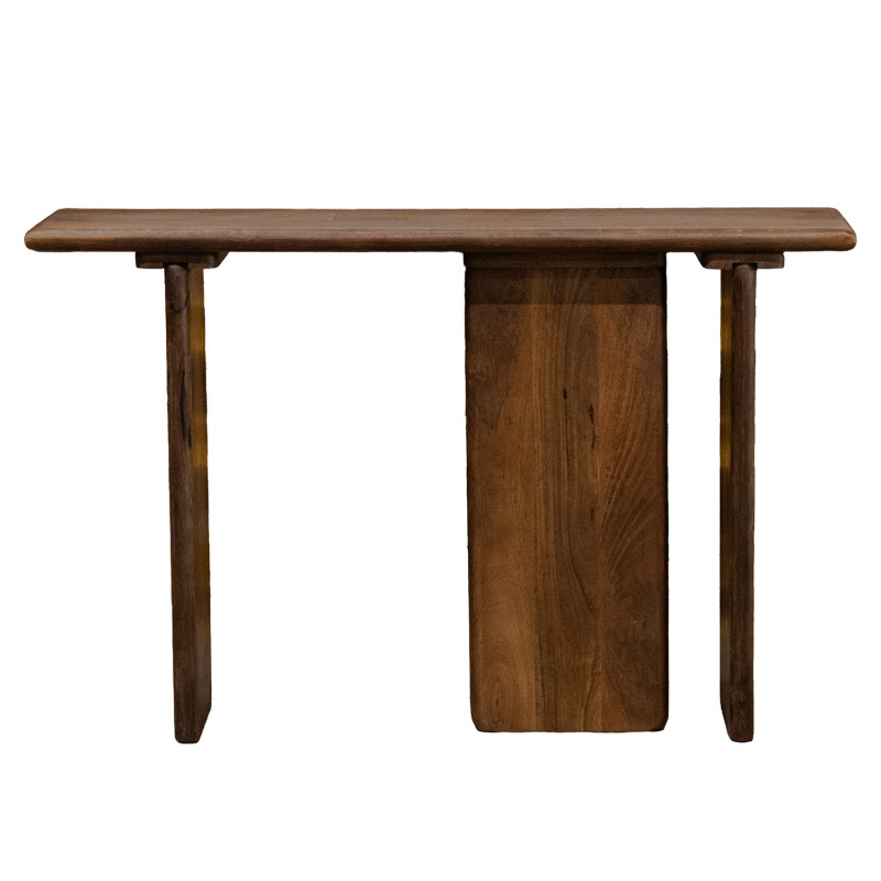 Console en bois de manguier brun 120x30x76 cm Memor  - 2