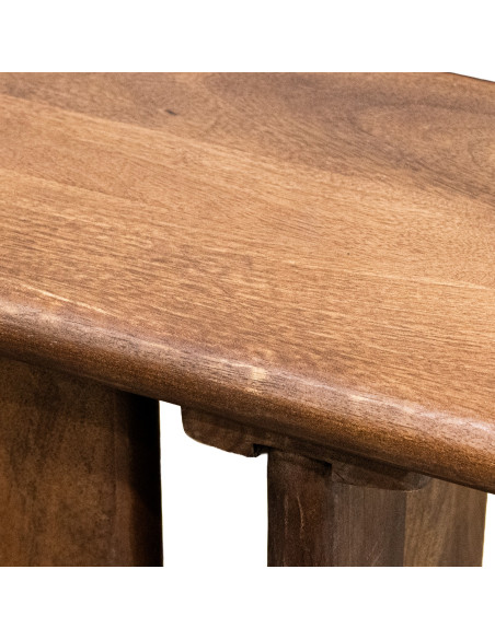 Console en bois de manguier brun 120x30x76 cm Memor  - 4