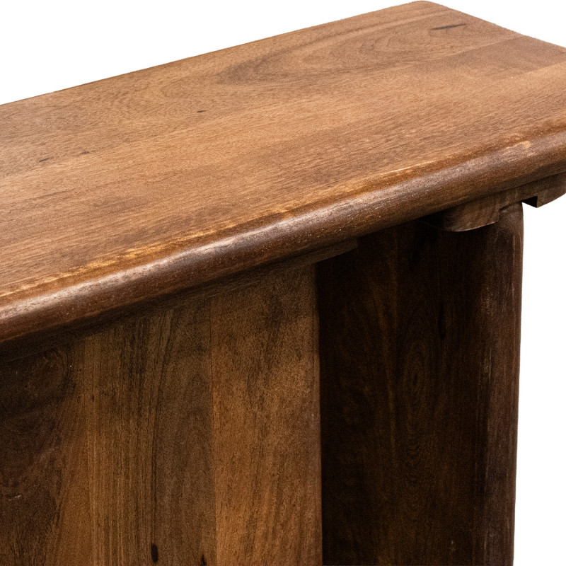 Console en bois de manguier brun 120x30x76 cm Memor  - 5