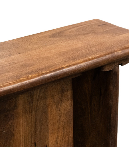 Console en bois de manguier brun 120x30x76 cm Memor  - 5