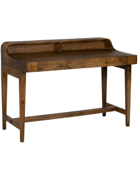 Bureau vintage en manguier naturel 2 tiroirs 122x62x90 cm Duvun Ixia - 1