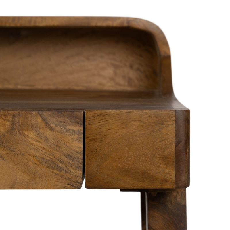 Bureau vintage en manguier naturel 2 tiroirs 122x62x90 cm Duvun Ixia - 5