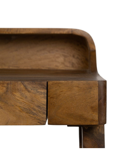 Bureau vintage en manguier naturel 2 tiroirs 122x62x90 cm Duvun Ixia - 5