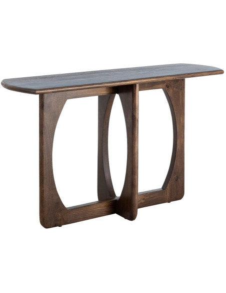Console d’entrée organique manguier brun chocolat 130x40x75 cm Taben Ixia - 1