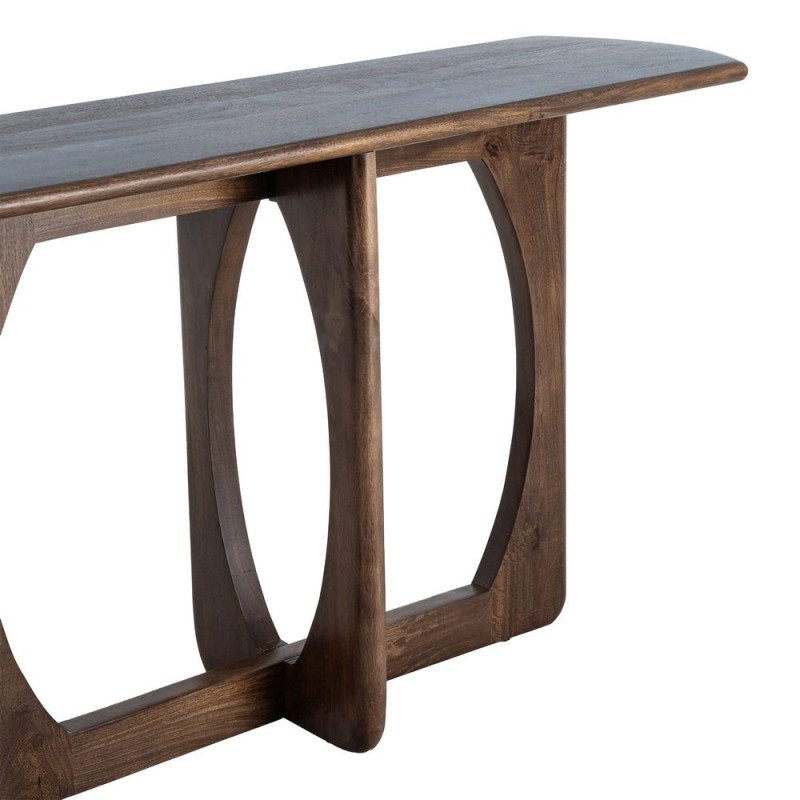 Console d’entrée organique manguier brun chocolat 130x40x75 cm Taben Ixia - 3