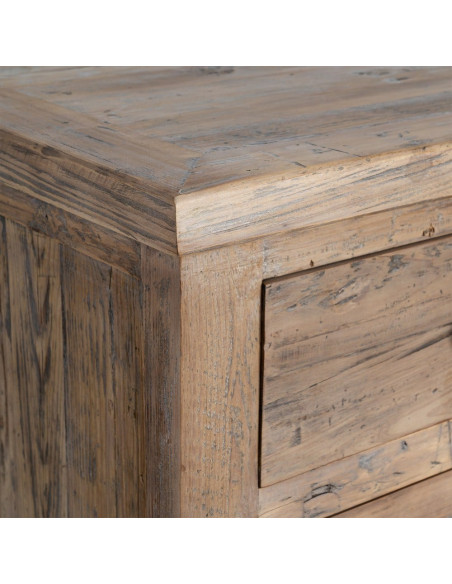 Buffet en pin recyclé naturel 4 portes 4 tiroirs 180x42x88 cm Taben Ixia - 7