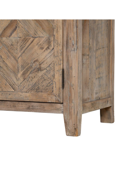 Buffet en pin recyclé naturel 4 portes 4 tiroirs 180x42x88 cm Taben Ixia - 10