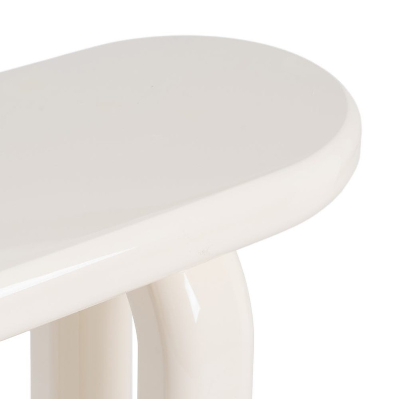 Console d’entrée design crème MDF laqué 120x35x80 cm Pilae Ixia - 5