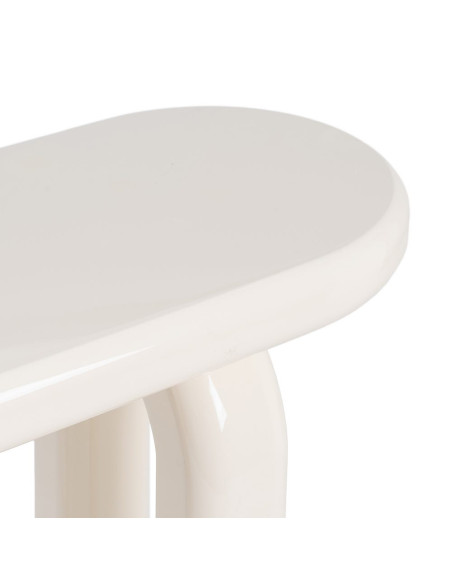 Console d’entrée design crème MDF laqué 120x35x80 cm Pilae Ixia - 5