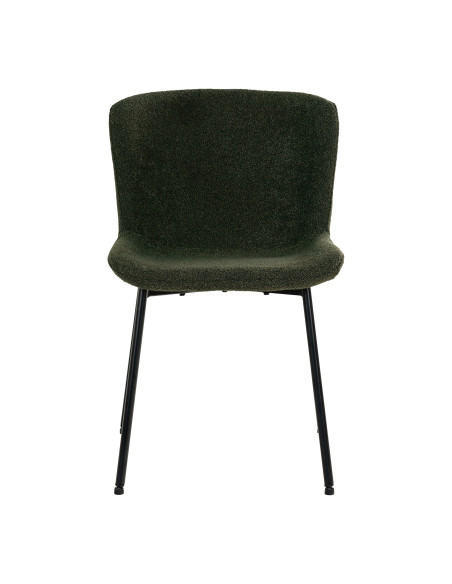 Lot de 2 chaises salle à manger bouclé vert foncé 48x59x83 cm Maceda House Nordic - 3