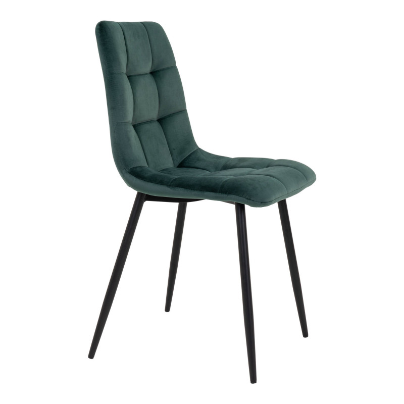 Lot de 2 chaises de salle à manger velours vert bouteille 44x55x86 cm Middelfart House Nordic - 4