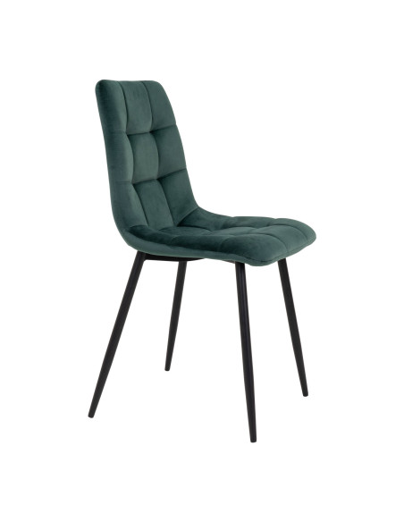Lot de 2 chaises de salle à manger velours vert bouteille 44x55x86 cm Middelfart House Nordic - 4