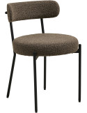 Lot de 2 chaises bouclette marron scandinaves 49x57x72,5 cm Badalona