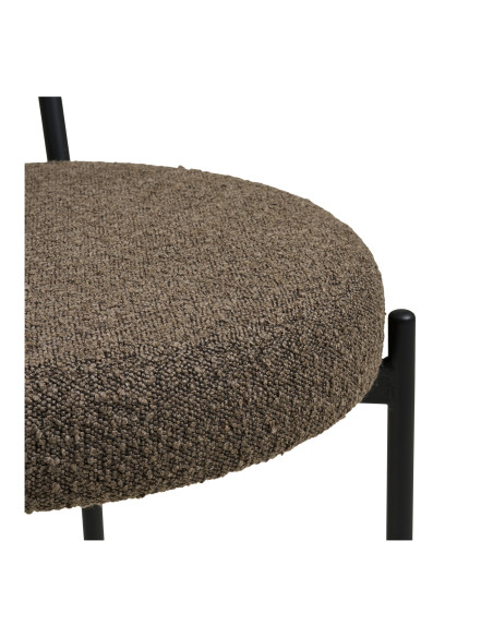 Lot de 2 chaises bouclette marron scandinaves 49x57x72,5 cm Badalona House Nordic - 6