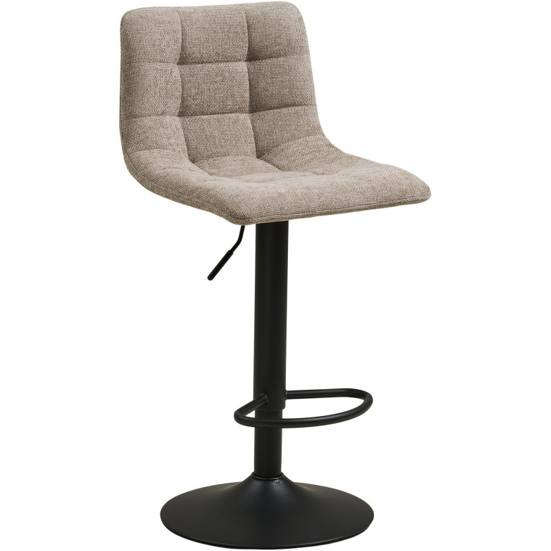 Lot de 2 tabourets de bar réglables tissu gris clair 43x45x88-108 cm Middelfart House Nordic - 1