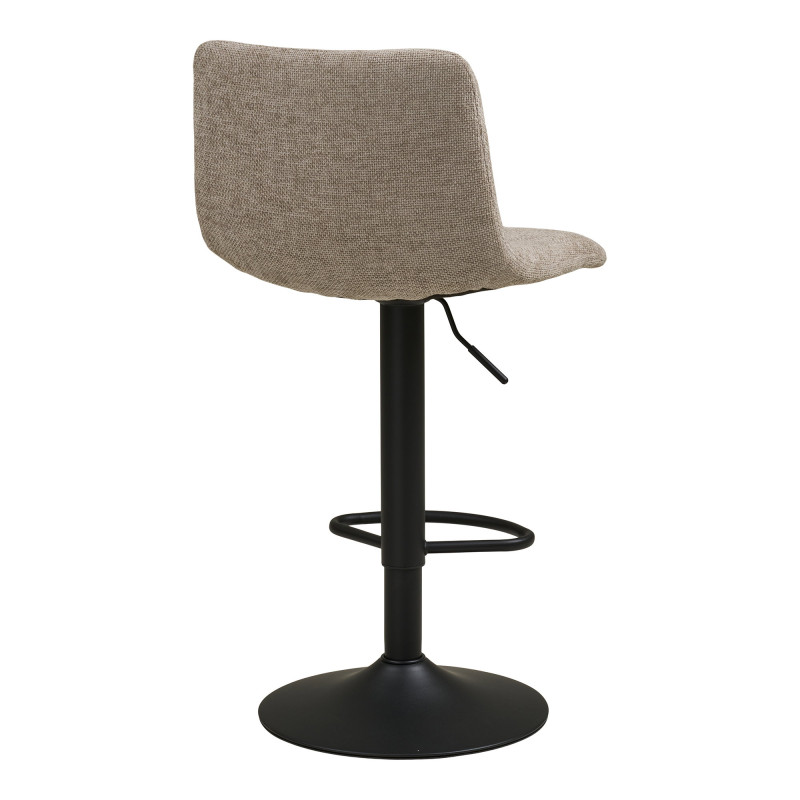 Lot de 2 tabourets de bar réglables tissu gris clair 43x45x88-108 cm Middelfart House Nordic - 5