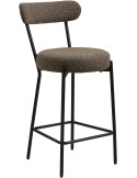 Tabouret de bar bouclette marron 39x46x90 cm Badalona
