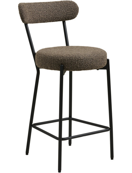 Tabouret de bar bouclette marron 39x46x90 cm Badalona House Nordic - 1